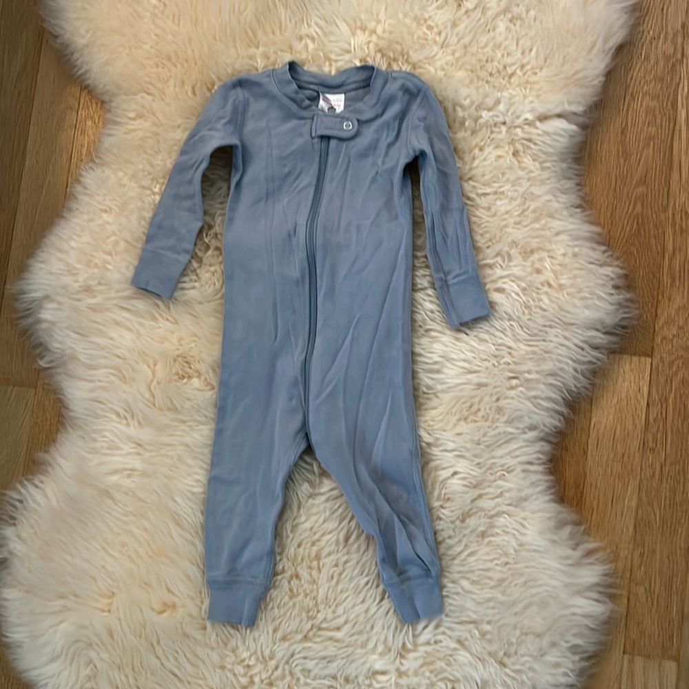 HANNA ANDERSSON Light Blue Baby Zip Sleeper Pajamas (12-18 mos)